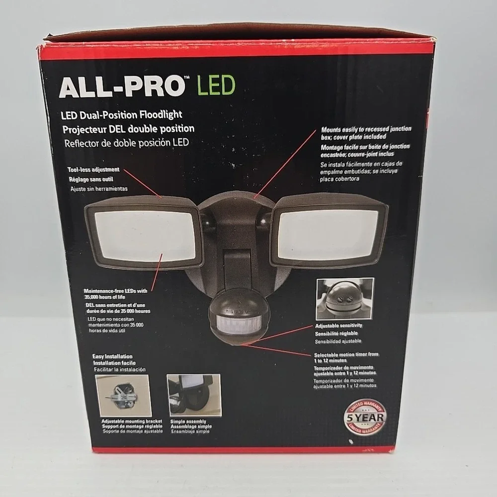 Eaton MST1850L Outdoor Lighting Bronze All-Pro LED Floodlight Motion Activated